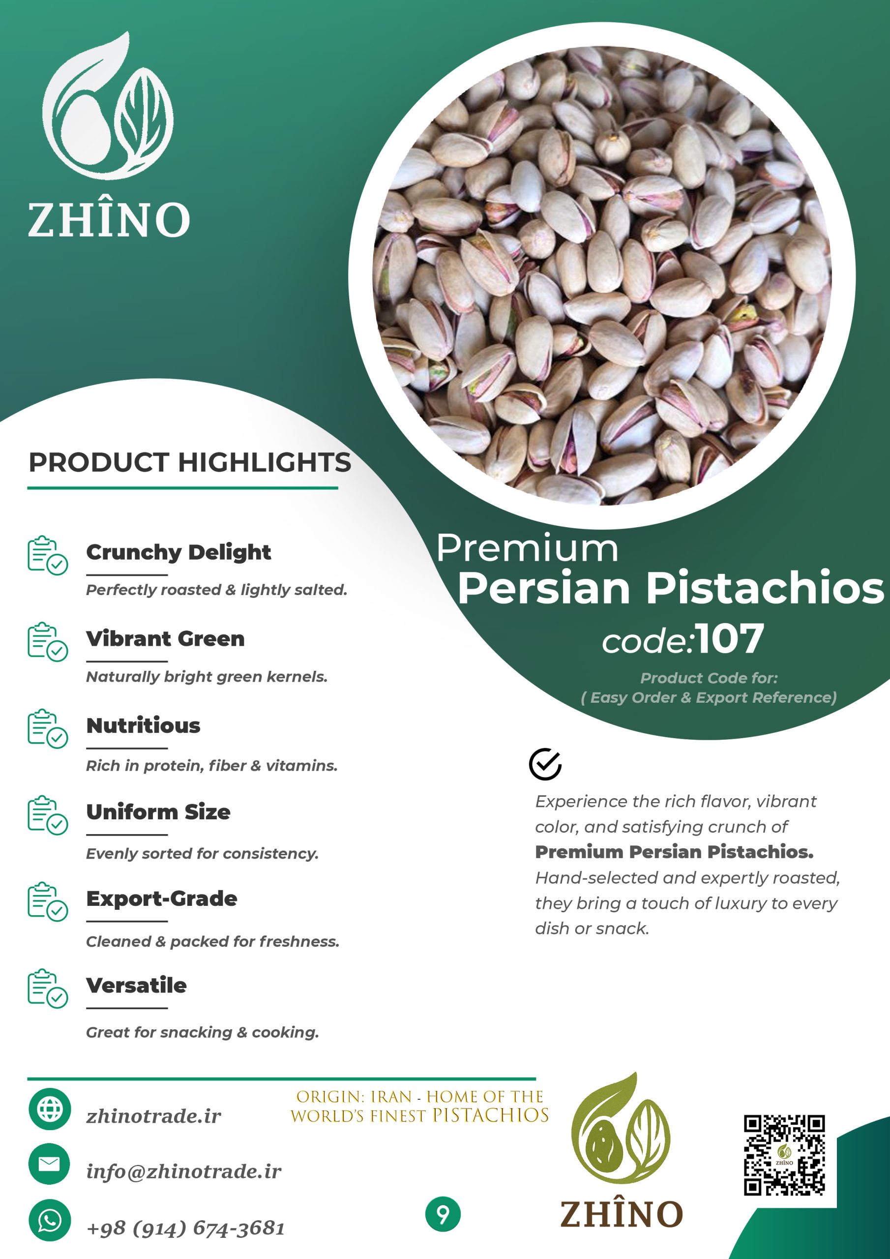 Zhino Trade Contact Information – Export and Wholesale of Raisins, Walnuts and Pistachios