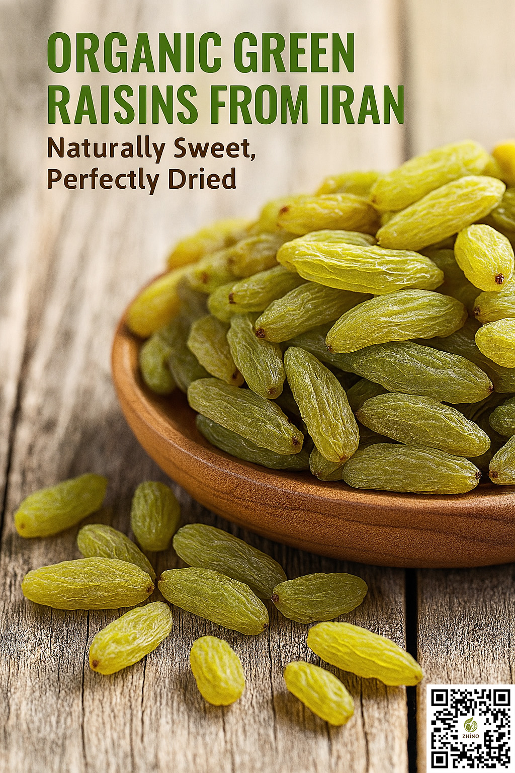 Organic Green Raisins from Iran | Bulk Supplier - Zhino Trade
